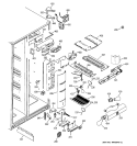 FRESH FOOD SECTION Diagram and Parts List for PSI23MCLACC  General Electric Refrigerator