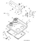 CONTROL PANEL & COOKTOP Diagram and Parts List for JBS03C1CT  General Electric Range