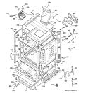BODY PARTS Diagram and Parts List for JGBP29BED1CT  General Electric Range