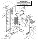 FREEZER SECTION Diagram and Parts List for PSC23NHMABB  General Electric Refrigerator