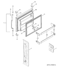FREEZER DOOR Diagram and Parts List for HTS18BCMALWW  Hotpoint Refrigerator