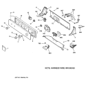 CONTROLS & BACKSPLASH Diagram and Parts List for VWSR4150B0WW  Hotpoint Washer