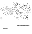 CONTROLS & BACKSPLASH Diagram and Parts List for VBXR1090B0CC  Hotpoint Washer