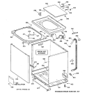 CABINET, COVER & FRONT PANEL Diagram and Parts List for VBXR1090B0CC  Hotpoint Washer