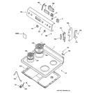 CONTROL PANEL & COOKTOP Diagram and Parts List for RB526C2AA  Hotpoint Range