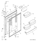 FRESH FOOD DOOR Diagram and Parts List for GTS22ZBMARWW  General Electric Refrigerator