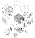 MICROWAVE Diagram and Parts List for JES939WD001  General Electric Microwave