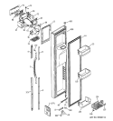 FREEZER DOOR Diagram and Parts List for GSS25PGMABB  General Electric Refrigerator