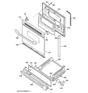 DOOR & DRAWER PARTS Diagram and Parts List for JGBS22BEA3WH  General Electric Range