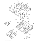 CONTROL PANEL & COOKTOP Diagram and Parts List for JGBS23WEA4WW  General Electric Range