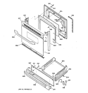 DOOR & DRAWER PARTS Diagram and Parts List for JGBS23WEA4WW  General Electric Range
