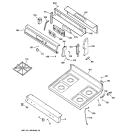 CONTROL PANEL & COOKTOP Diagram and Parts List for JGBP24BEA5AD  General Electric Range