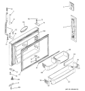 FREEZER DOOR Diagram and Parts List for PTS22LBMARAA  General Electric Refrigerator