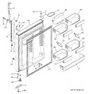 FRESH FOOD DOOR Diagram and Parts List for PTS22LBMARAA  General Electric Refrigerator