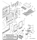 FREEZER SECTION Diagram and Parts List for PTS22LBMARAA  General Electric Refrigerator