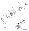 MOTOR & FAN ASSEMBLIES Diagram and Parts List for DDSS475GA0WW  General Electric Dryer