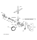 MOTOR PUMP MECHANISM Diagram and Parts List for GSD2250F01CC  General Electric Dishwasher