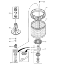 Part Location Diagram of WH43X10023 GE AGITATOR FLEX VANE