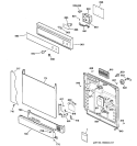 ESCUTCHEON & DOOR ASSEMBLY Diagram and Parts List for HDA1000Z11WH  Hotpoint Dishwasher