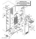 FREEZER SECTION Diagram and Parts List for GSS25TGMBCC  General Electric Refrigerator