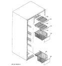 FREEZER SHELVES Diagram and Parts List for GSS25TGMBCC  General Electric Refrigerator