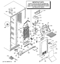 FREEZER SECTION Diagram and Parts List for PSS25MGMBCC  General Electric Refrigerator