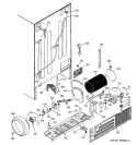 SEALED SYSTEM & MOTHER BOARD Diagram and Parts List for PSS25MGMBCC  General Electric Refrigerator