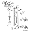 FREEZER DOOR Diagram and Parts List for PSC23MGMBCC  General Electric Refrigerator