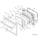 DOOR Diagram and Parts List for JMS08BA2AD  General Electric Range