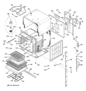 UPPER BODY Diagram and Parts List for JKP56SD1SS  General Electric Range