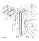FRESH FOOD DOOR Diagram and Parts List for PSC23NHMCCC  General Electric Refrigerator
