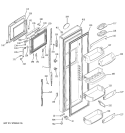 FRESH FOOD DOOR Diagram and Parts List for PSS27NHMCBB  General Electric Refrigerator