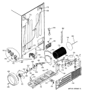 SEALED SYSTEM & MOTHER BOARD Diagram and Parts List for PSS29NHMCWW  General Electric Refrigerator