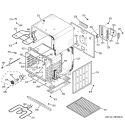 LOWER BODY Diagram and Parts List for JKP45BD1BB  General Electric Range