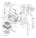 UPPER BODY Diagram and Parts List for ZEK957BD1BB  General Electric Wall Oven