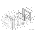 DOOR Diagram and Parts List for ZEK937BD1BB  General Electric Wall Oven