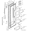 FRESH FOOD DOOR Diagram and Parts List for PSC23NGMCCC  General Electric Refrigerator