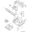 Part Location Diagram of WB62K10035 GE Cooktop - White