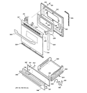 DOOR & DRAWER PARTS Diagram and Parts List for RGB532BEA1CT  Hotpoint Range