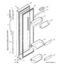 FRESH FOOD DOOR Diagram and Parts List for GSS25LSMBBS  General Electric Refrigerator