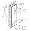 FRESH FOOD DOOR Diagram and Parts List for ESS25LSMABS  General Electric Refrigerator