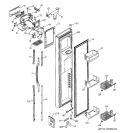 FREEZER DOOR Diagram and Parts List for PSG25NGMAFWW  General Electric Refrigerator