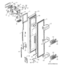 FREEZER DOOR Diagram and Parts List for PCG23NHMAFWW  General Electric Refrigerator