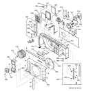 MOTOR & CHASSIS PARTS Diagram and Parts List for AZ35H09E3BM1  General Electric Air Conditioner
