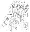 MOTOR & CHASSIS PARTS Diagram and Parts List for AZ35H15E3DM1  General Electric Air Conditioner