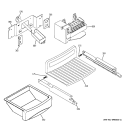 ICE MAKER & DISPENSER Diagram and Parts List for RSK25LCMACCC  General Electric Refrigerator