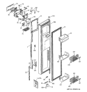 FREEZER DOOR Diagram and Parts List for RSK29NHMACCC  General Electric Refrigerator