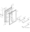 FRESH FOOD DOOR Diagram and Parts List for HTS18GBMBRWW  Hotpoint Refrigerator