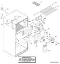 FREEZER SECTION Diagram and Parts List for HTS18GBMBRWW  Hotpoint Refrigerator