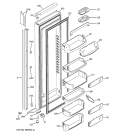 FRESH FOOD DOOR Diagram and Parts List for HCK23LCMAFCC  Hotpoint Refrigerator